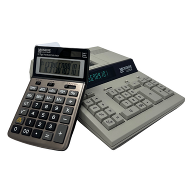 Monroe 122PDX 12-Digit Medium-Duty Accounting Printing Calculator With Fast Printing