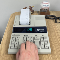 Monroe 122PDX 12-Digit Medium-Duty Accounting Printing Calculator With Fast Printing