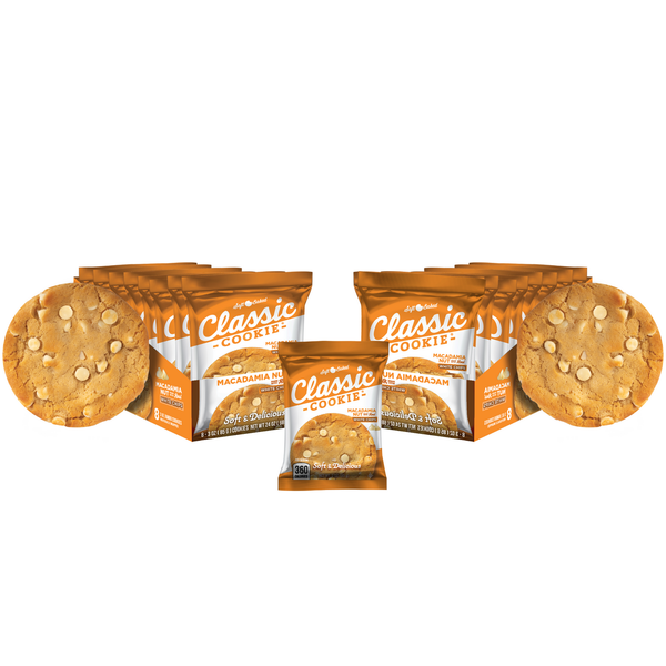Classic Cookie Soft Baked Macadamia Nut Cookies made with White Chocolate Chips, 2 Boxes, 16 Individually Wrapped Cookies