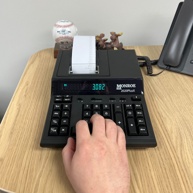 Monroe 2020PlusX 12-Digit Medium-Duty Accounting Desktop Printing Calculator With Large Display