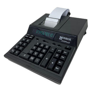 Monroe 2020PlusX 12-Digit Medium-Duty Accounting Desktop Printing Calculator With Large Display