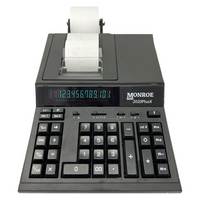 Monroe 2020PlusX 12-Digit Medium-Duty Accounting Desktop Printing Calculator With Large Display