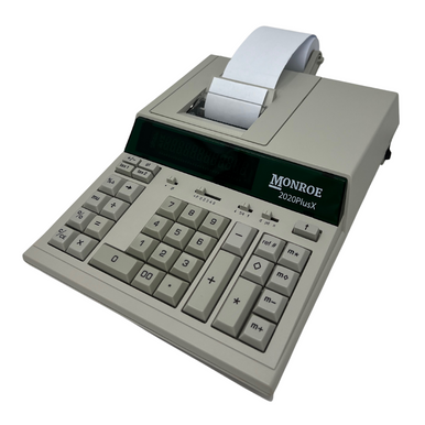 Monroe 2020PlusX 12-Digit Medium-Duty Accounting Desktop Printing Calculator With Large Display