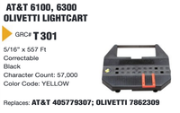 GRC Compatible AT&T 6100, 6300; Olivetti Lightcart Ribbon (Black)
