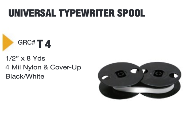 GRC Compatible Universal Ink Ribbon and Correction Tape Replacement for Most Typewriters