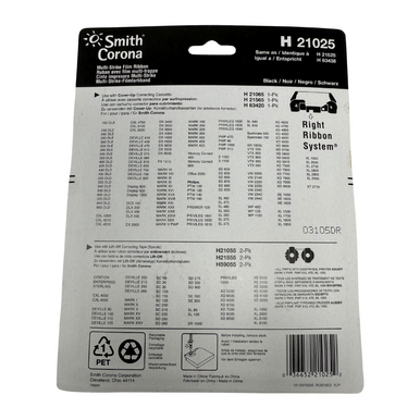 Smith Corona 21025 Typewriter Ribbon, Black