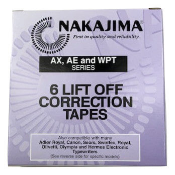 Nakajima Lift Off Tape - 2,000 Characters  - 6 Units (Fits WPT-150 & WPT-160)