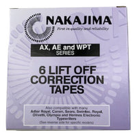 Nakajima Lift Off Tape - 2,000 Characters  - 6 Units (Fits WPT-150 & WPT-160)