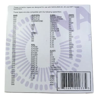Nakajima Lift Off Tape - 2,000 Characters  - 6 Units (Fits WPT-150 & WPT-160)