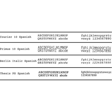 Rarotype Compatible Nakajima/Swintec Spanish 4 Pack Printwheel Bundle