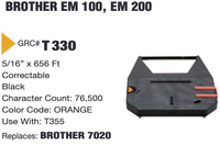 GRC Compatible Brother EM 100, EM 200 Ink Ribbon (Black) (T330)