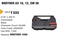 GRC Compatible All GX, SX, AX, and ML Models Ink Ribbon (Black) (T333)