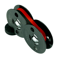 GRC T2BR universal black and red typewriter ink ribbon on dual spools for manual typewriters