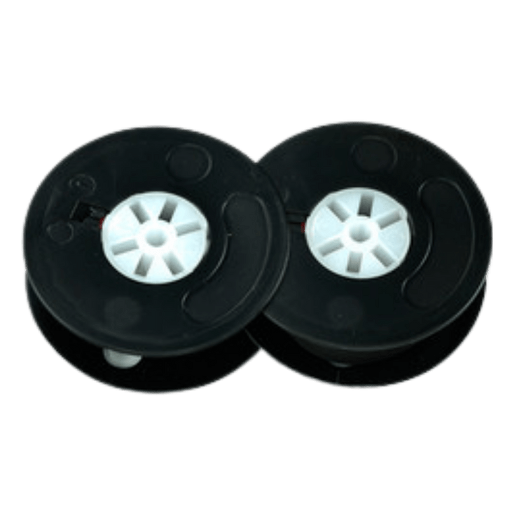 GRC T2BR universal black and red typewriter ink ribbon on dual spools for manual typewriters