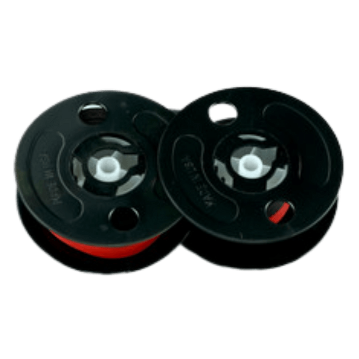 GRC T2BR universal black and red typewriter ink ribbon on dual spools for manual typewriters
